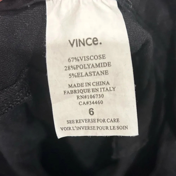 Vince The Italy Ponte Ankle Zipper‎ Ponte Skinny Pants in Black size 6 - Picture 9 of 11